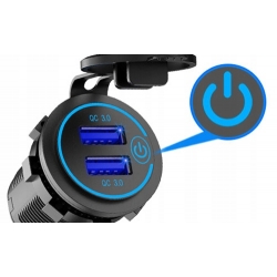 USB QC 3.0 QUICK ŁADOWARKA GNIAZDO ON/OFF DOTYKOWA