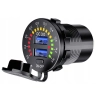 USB QC 3.0 WOLTOMIERZ CYFROWY LED MIERNIK SKALA