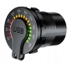 USB QC 3.0 WOLTOMIERZ CYFROWY LED MIERNIK SKALA