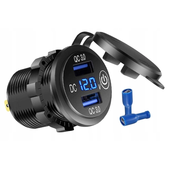 USB QC 3.0 GNIAZDO WOLTOMIERZ PLASTIK DOTYK N
