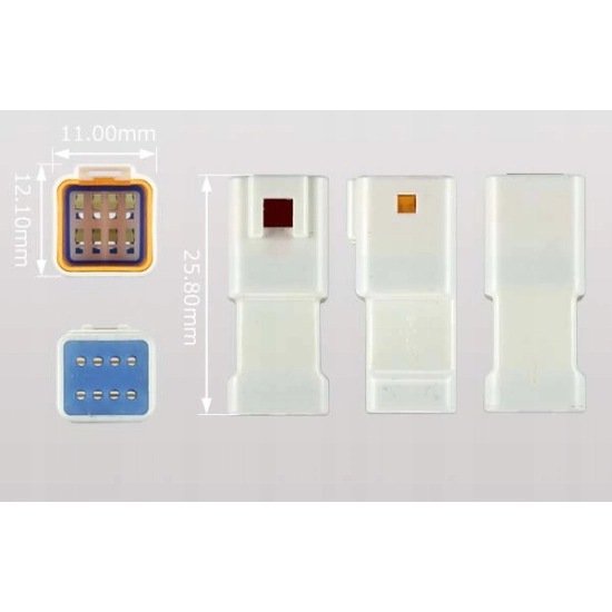 KOSTKA ZŁĄCZE HERMETYCZNE MINIATUROWE 8 PIN JWPF
