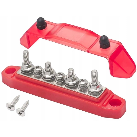 LISTWA BLOK MASY BUSBAR 150A SRUBY 4 x M6 3 x M4