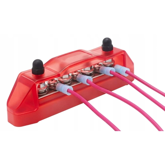 LISTWA BLOK MASY BUSBAR 150A SRUBY 4 x M6 3 x M4
