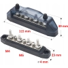 LISTWA BLOK MASY BUSBAR 150A SRUBY 4 x M6 3 x M4