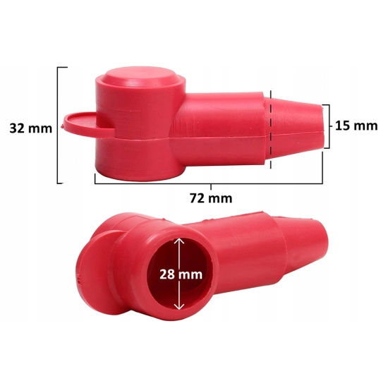 FAJKA OSLONA GUMOWA ALTERNATOR 28MM CZERWONA