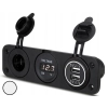 USB 4,2A+WOLTOMIERZ 6-30V+GNIAZDO ZAPALNICZKI BIA