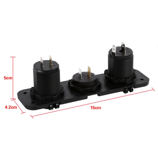 USB 4,2A+WOLTOMIERZ 6-30V+GNIAZDO ZAPALNICZKI BIA