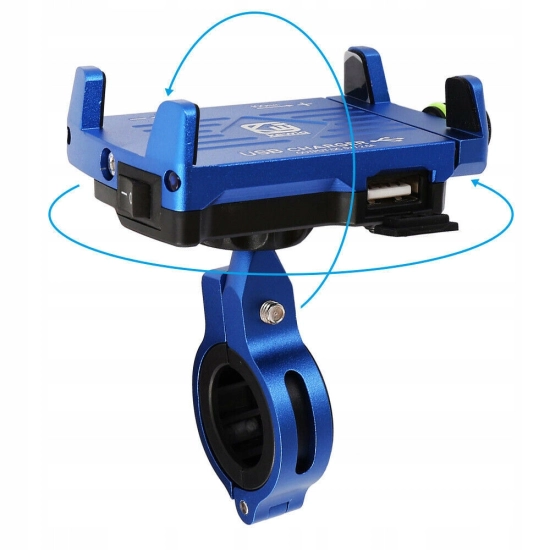 UCHWYT NA TELEFON ŁADOWARKA MOTOCYKLOWA USB 2.5A B