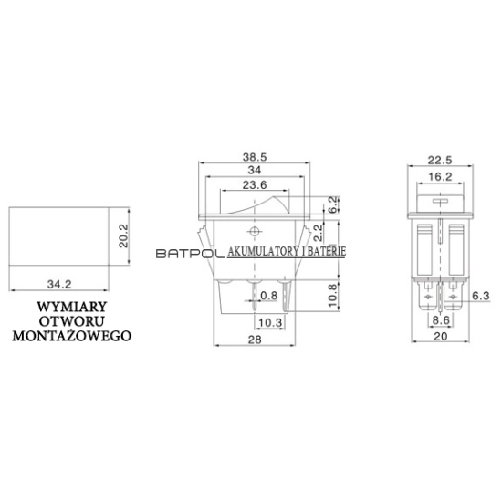 PRZEŁĄCZNIK 12V 35A WŁĄCZNIK KOGUT LAMPA STROBO NI
