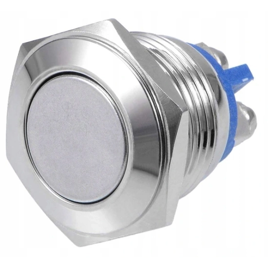 PRZYCISK WANDALOODPORNY 16mm CHWILOWY 2A/250V PŁAS