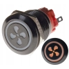 PRZYCISK WANDALOODPORNY 19mm WENTYLATOR 12V 3A P