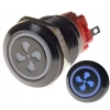 PRZYCISK WANDALOODPORNY 19mm WENTYLATOR 12V 3A N