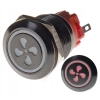 PRZYCISK WANDALOODPORNY 19mm WENTYLATOR 12V 3A C