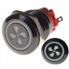 PRZYCISK WANDALOODPORNY 19mm WENTYLATOR 12V 3A C