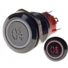 PRZYCISK WANDALOODPORNY PRZECIWMGIELNE 19mm 12V C