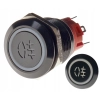 PRZYCISK WANDALOODPORNY PRZECIWMGIELNE 19mm 12V B