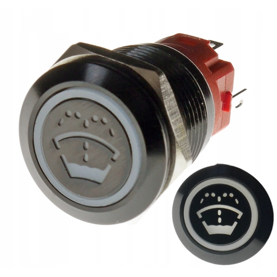 PRZYCISK WANDALOODPORNY 19mm SPRYSKIWACZE 12V 3A B
