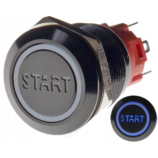 PRZYCISK WANDALOODPORNY 19mm START 12V 3A N
