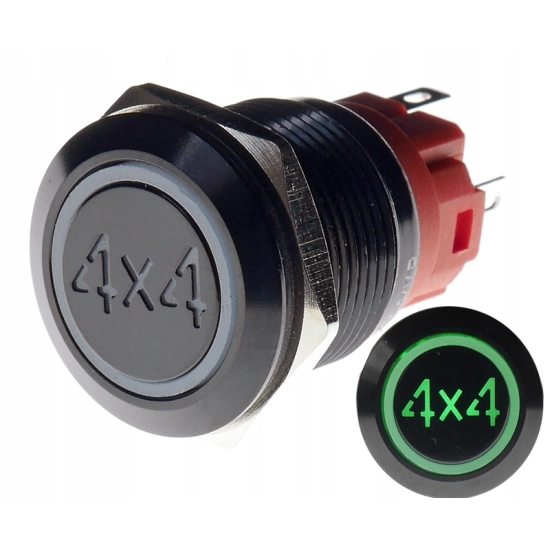 PRZYCISK WANDALOODPORNY 19mm 4 X 4 12V 3A Z