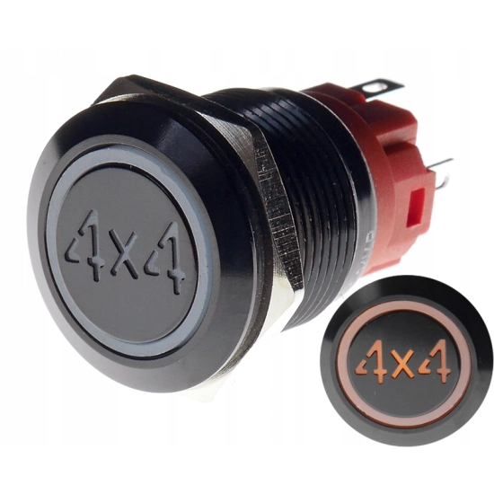 PRZYCISK WANDALOODPORNY 19mm 4 X 4 12V 3A P