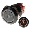 PRZYCISK WANDALOODPORNY 19mm KOGUT 12V 3A P