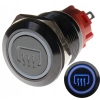 PRZYCISK WANDALOODPORNY 19mm GRZANIE SZYB 12V 3A N
