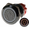 PRZYCISK WANDALOODPORNY 19mm LAMPA 12V 3A P
