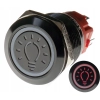 PRZYCISK WANDALOODPORNY 19mm LAMPA 12V 3A C