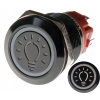 PRZYCISK WANDALOODPORNY 19mm LAMPA 12V 3A B