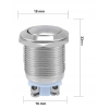 PRZYCISK WANDALOODPORNY 16mm BISTABILNY 2A/250V Z