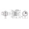 PRZYCISK WANDALOODPORNY 12mm BISTABILNY 2A/250V Z