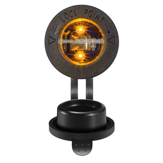 GNIAZDO ZAPALNICZKI PODŚWIETLANE LED 12/24V 15A P