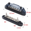 LISTWA BLOK MASY BUSBAR 150A SRUBY 2 x M5 5 x M4 P
