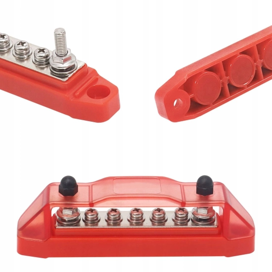 LISTWA BLOK MASY BUSBAR 150A SRUBY 2 x M5 5 x M4 P