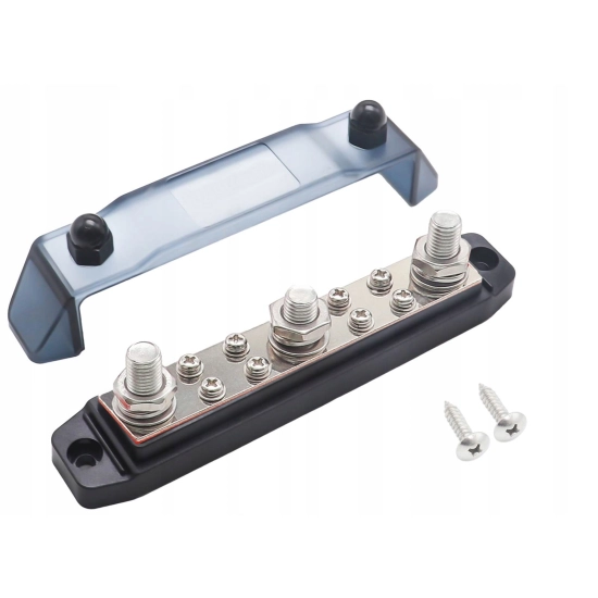 LISTWA BLOK MASY BUSBAR 150A SRUBY 3 x M8 8 x M4