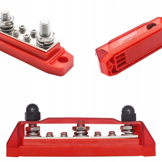 LISTWA BLOK MASY BUSBAR 150A SRUBY 3 x M8 8 x M4