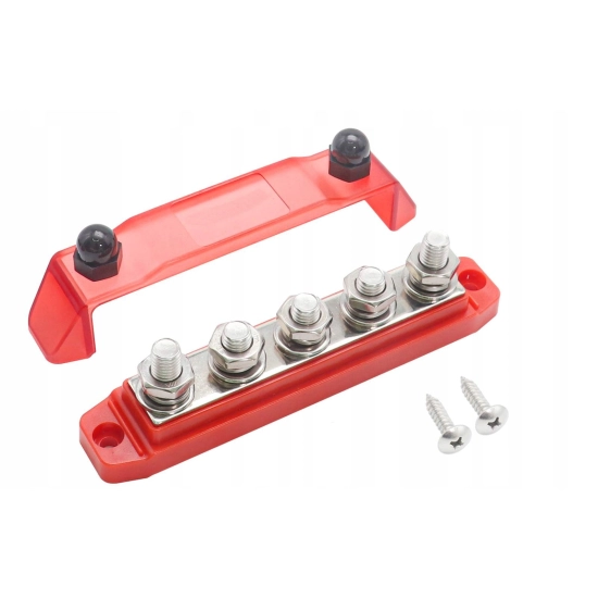 LISTWA BLOK MASY BUSBAR 200A SRUBY 5 x M10 PLUS