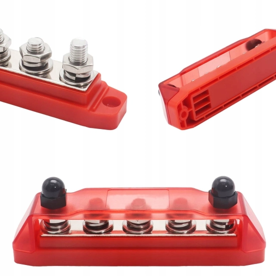 LISTWA BLOK MASY BUSBAR 200A SRUBY 5 x M10 PLUS