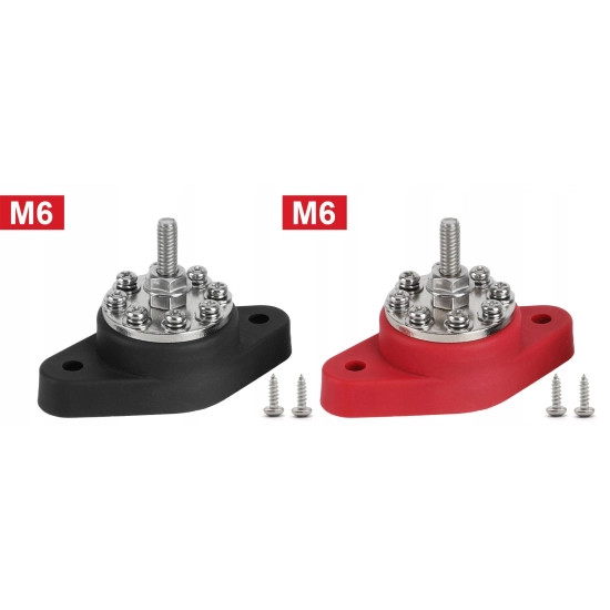 SŁUPEK SŁUPKI DYSTRYBUCYJNE BUSBAR M6 ORAZ 8 x M4 PLUS MINUS ZESTAW