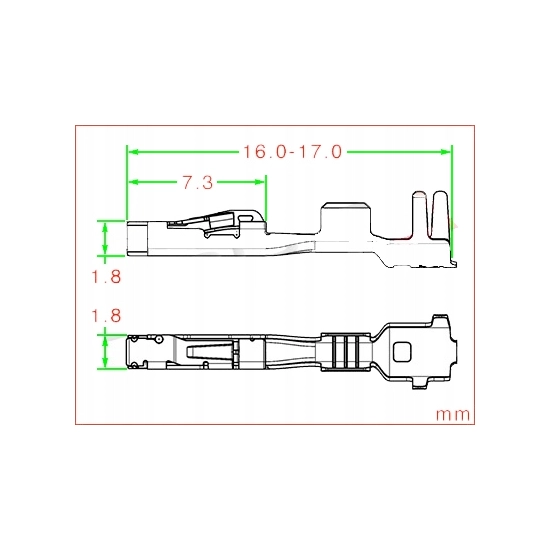 KONEKTOR PIN ZENSKI MERCEDES 0,5-0,75mm2 MLK 1,2 KOSTAL 10 SZTUK