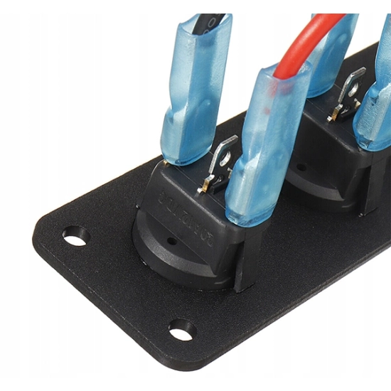 PRZEŁĄCZNIK PANEL ALUMINIUM WŁĄCZNIK SPST LED 12V 20A CZERWONY X3
