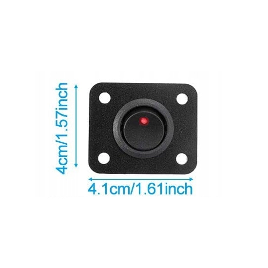 PRZEŁĄCZNIK PANEL ALUMINIUM WŁĄCZNIK SPST LED 12V 20A CZERWONY X1