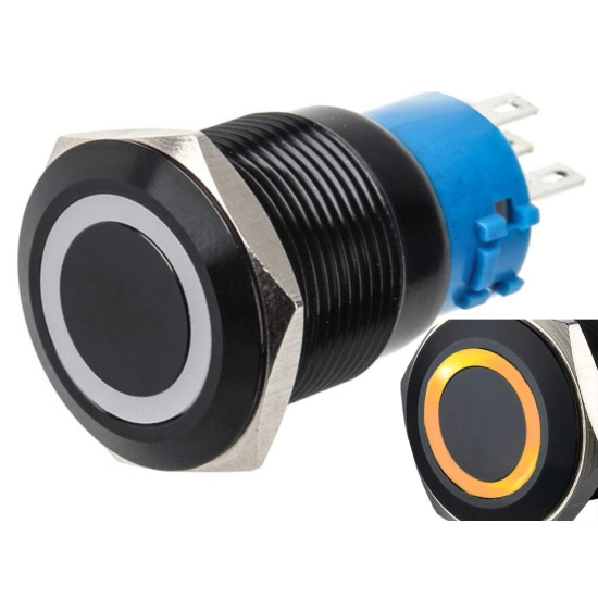 PRZYCISK WANDALOODPORNY 19mm CHWILOWY 3A/250V BP