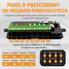 PANEL STEROWNIA 8 PRZEŁĄCZNIKÓW LED DIODA NIEBIESKA OFF ROAD NAKLEJKI KPL