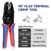 ZACISKARKA YF-056FL PRASKA DO KONEKTORÓW KĄTOWYCH 4,8 6,3 mm NIEIZOLOWANYCH