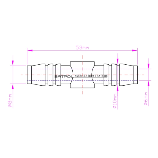 LACZNIK 8MM PRZEWOD PALIWOWY PRZEWODOW PALIWOWYCH