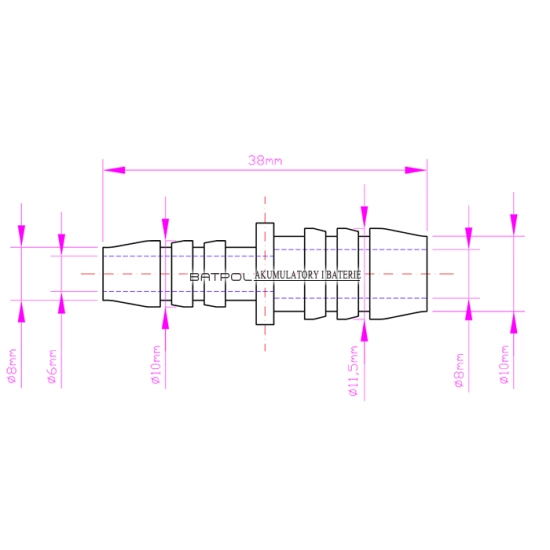 REDUKCJA SPRYSKIWACZA LACZNIK 8 I 10MM UNIWERSALNA