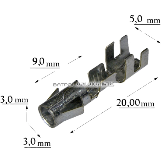KONEKTOR PIN ZENSKI OKRAGLY L-3,5 MERCEDES BMW