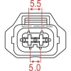 WTYK WTRYSKIWACZA Z/2 TYP DELPHI 2PIN SZARA