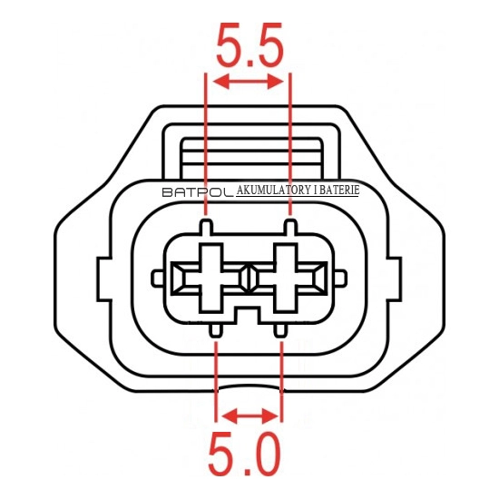 WTYK WTRYSKIWACZA Z/2 TYP DELPHI 2PIN SZARA